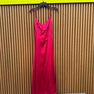 Elegant Red Silk Dress